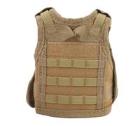 HWGING Mini Chaleco de Cerveza, Funda de Botella de Nailon para Enfriador de Bebidas para Botellas de Cerveza con Diseño de Chaleco Molle, Compacto y Liviano para Fiestas de (Caqui)