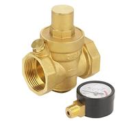 HWGING Regulador De Presión De Agua, Manómetro De Agua Bsp Dn32, Reductor De Presión De De Latón con Manómetro Ajustable, Regulador De De Flujo