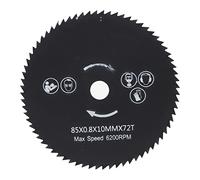 HWGING Rueda de Corte de Sierra HSS de 85mm X 10mm 72T, Disco de Corte de Hoja de Sierra Circular para Madera y Metal