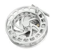 HWGING Rueda de Pesca con Mosca de Metal, Fundición de una Pieza, Cómodo, Carrete de Pesca en Hielo Plateado para Pescar