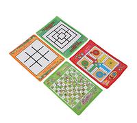 HWGING Snake and Ladder Kids Nine Men's Morris Tablero de Ajedrez Volador Portátil Ludo para Juegos Familiares 4 en 1