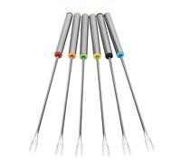 HWGING Utensilios de Cocina Juego de Sartén para Fondue Eléctrica 25 × 7 × 1 6 Piezas Acero Inoxidable Chocolate Queso Postre Fondue Olla Tenedores Herramienta de Cocina Vajilla