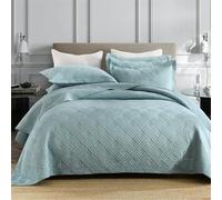 HWHHDQL Colcha Acolchada 2 Personas, Colcha Edredón 230x250cm en 100% Algodón Suave y Confortable con 2 Fundas de Almohada, Sábanas Acolchadas Aire Acondicionado Edredón Lavado(B,250x270cm)