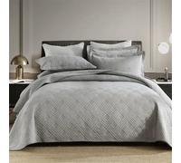 HWHHDQL Colcha Acolchada 2 Personas, Colcha Edredón 230x250cm en 100% Algodón Suave y Confortable con 2 Fundas de Almohada, Sábanas Acolchadas Aire Acondicionado Edredón Lavado(D,230x250cm)