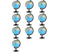 HWIREUIGT 10X Globo Terráqueo Pequeño Globo Giratorio Portátil Adecuado para Aprender Geografía y Decoración de Habitaciones Infantiles, 10,6 cm