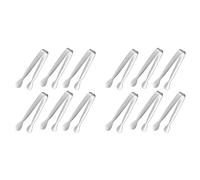 HWIREUIGT 12 Mini Pinzas Pequeñas y Pequeñas, Pinzas Pequeñas de Acero Inoxidable de 4,25 Pulgadas para Servir Alimentos, Cocina Duradera de Acero Inoxidable 304