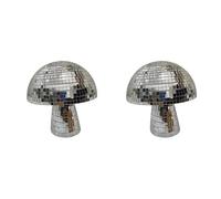 HWIREUIGT 2X Bola de Espejo de Discoteca con Forma de Seta de 5 Pulgadas, Decoración de Dormitorio, Estética, Retro, Reflectante, Brillo, Decoración del Hogar para Fiesta