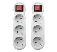 HWIREUIGT 2X Enchufe de ConversióN de Tipo Europeo 16A Enchufe de Adaptador de Corriente EstáNdar de la UE de 1 A 3 Vías Enchufe de la UE