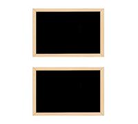 HWIREUIGT 2X Pizarra de Doble Cara de Madera de Madera Pizarra Pequeña Tablero de Mensajes de Escritura Decoración del Hogar de Bricolaje