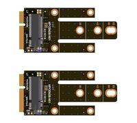 HWIREUIGT 2X Tarjeta Adaptadora MPCIE A Key-B Ranura de Expansión MINIPCI-e A M.2 NGFF Tarjeta Adaptadora Nic Interfaz WiFi A Tarjeta Adaptadora M B