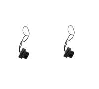 HWIREUIGT 2X Válvula de Tanque DIN de Buceo Tapa Roscada 5/8-14NPS Tapa Antipolvo Protector de Tapón de Polvo Cubierta de Protección del Regulador del Tanque Negro