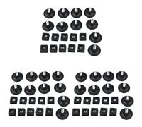 HWIREUIGT 30 Juegos de 45 mm de Diámetro Base, Pie de Nivelación Ajustable, Kit de Inserción de Tubo Cuadrado de 25 mm x 25 mm