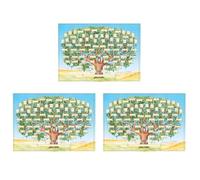 HWIREUIGT 3X Cuadro de Árbol Genealógico para Completar en el Póster de Genealogía de 6 Generaciones Cuadro de Ascendencia Rellenable en,Imprimir Imagen de Árbol Genealógico A