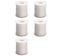 HWIREUIGT 5 Rollo, 200 Pies/61 Metros, Mecha para Velas, Mecha Tejida de Algodón para Velas, Material para Hacer Velas DIY, Núcleo de Sin Humo