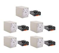 HWIREUIGT 5X DC 12V 0-30 Segundos 30s Electronico Tiempo de Retardo Temporizacion Rele DPDT 8P W Base