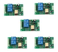 HWIREUIGT 5X Esp8266 Esp-12F Módulo de Relé Wifi 2 Canales 5 V / 8-80 V Interruptor de Relé de Red para Ide Casa Inteligente App Control Remoto