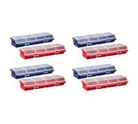 HWIREUIGT 8 Organizadores de Tornillos y Contenedores de Almacenamiento con Cerraduras, Caja Organizadora de Hardware de Plástico con Compartimento Organizador de Pernos