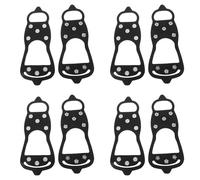 HWIREUIGT 8X de Agarre de Hielo de 8 Dientes para Zapatos de Invierno Al Aire Libre Antideslizante Senderismo Escalada de Montaña Hielo Nieve Crampones Zapato Antideslizante