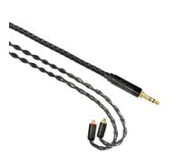 HWIREUIGT Cable de Auriculares IEM de 120 cm MMCX A 3,5 mm Chapado en Plata OFC para SE535 SE215 SE425 UE900 W40