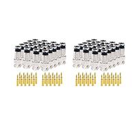 HWIREUIGT Conector de Compresión BNC de 40 Piezas, Acoplador de 75 Ohmios con Clavija de Cobre para RG58-59 Engarzador Cable Coaxial de Extensión de Enchufe de Video