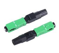 HWIREUIGT Conector de fibra óptica SC- Kit de empalme en frío, 100 conectores de fibra óptica FTTH integrados de cable de cuero conectores rápidos