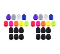 HWIREUIGT de espuma colorida para micrófono, paquete de 30 unidades, gruesa, de mano, para micrófono de escenario, cubierta de espuma para karaoke DJ