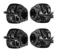 HWIREUIGT Interruptor de Luces de Control de Manillar de Motocicleta de 2 Par (25 mm) con Arnés de Cableado