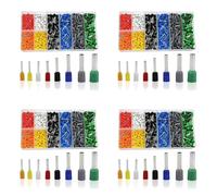 HWIREUIGT Kit de Virolas de 3200 PCS, Conector de Crimpado de Virolas de Cable, Kit de Terminal de Extremo de Pin de Cable Aislado AWG 22-10, Kit de Virolas de Gran Surtido con Estuche