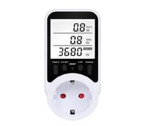 HWIREUIGT Pantalla LCD Digital para Monitorización de Tensión y Corriente, y Análisis del Consumo de Energía. Medidor de Energía. Vatímetro. Enchufe Europeo.