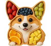HWIREUIGT Tabla de Charcutería para Perros: Adorable Bandeja para Servir Queso y Carne con Cara de Perro, Tabla de Cortar Decorativa de Madera, Regalo para Amantes de los Perros.