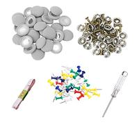 HWJAHQ Kit de reparación de revestimiento de techo de bricolaje de 60 piezas para fijar la flacidez del techo del techo, tornillo sin pegamento, para techo de camión/coche, color gris