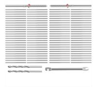 HWJAHQ Paquete de 100 tornillos de acero inoxidable T316 de 1/8 pulgadas para diestros y zurdos para postes de madera, kit de barandilla de cable