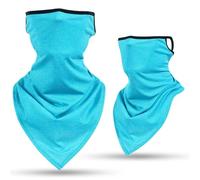 HWJFDC Braga Cuello Pañuelo for el Cuello con Orejeras y protección Solar UV for Hombres Mujeres, Ideal for Deportes al Aire Libre(Light Blue)