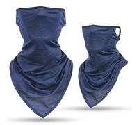 HWJFDC Braga Cuello Pañuelo for el Cuello con Orejeras y protección Solar UV for Hombres Mujeres, Ideal for Deportes al Aire Libre(Blue 1)
