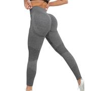 HWJFDC Mallas Push Up Mujer Polainas de Levantamiento de glúteos for Mujeres, Pantalones de Yoga for Entrenamiento de Gimnasio(Gray,L)