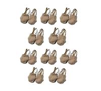 HWJFDC Punteras Gimnasia Ritmica Zapatos de Gimnasia rítmica, Calcetines Media caña, Suela competición Punto, protegen el Color la Piel elástica, Zapatos Baile(10 Pairs,S)