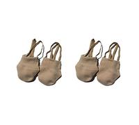 HWJFDC Punteras Gimnasia Ritmica Zapatos de Gimnasia rítmica, Calcetines Media caña, Suela competición Punto, protegen el Color la Piel elástica, Zapatos Baile(2 Pairs,S)