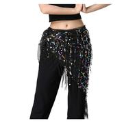 HWJFDC Traje Danza Oriental Disfraces Borlas Cinturón de Danza del Vientre Cadena de Cintura Falda de Bailarina Bufanda de Cadera(Colours)