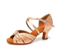 HWJFDC Zapatos Baile Latino Mujer Zapatos de Baile Latino for Mujer, salón, con tacón Alto Ajustable, for Pole Dance, Salsa, Tango y niñas(Pink-6CM,37)
