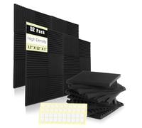 HWLIYUTAI Paquete de 52 paneles acústicos de 1 x 12 x 12 pulgadas, cuñas de espuma de estudio, panel de espuma insonorizada para paredes, oficina en casa