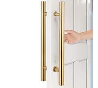 HWLL Tirador Puerta Barra de la Manija de la Puerta de Entrada para Las Puertas Delanteras, Empuje del Tirón de la Manija del Acero Inoxidable de Lujo Contemporáneo, para Puertas de Granero