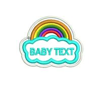 HWLY Etiquetas con nombres para niños,Etiqueta de nombre personalizada parche bordado insignia,Sello marcador ropa personalizado niños Elige (turquoise)