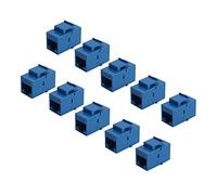 Hwmsza 10 Uds Conector RJ45 Jack Cat6 acoplador de extensión Red Ethernet LAN Cat 6 acoplador Adaptador de extensión (Color : 18)