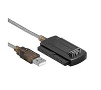 Hwmsza 3 en 1 USB 2.0 IDE SATA 5.25 S-ATA 2.5 Disco Duro de 3.5 Pulgadas Cable Adaptador HDD Compatible con PC Laptop Converter