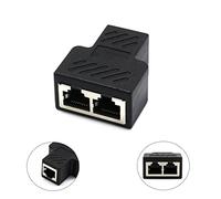 Hwmsza Adaptador de Cable Divisor Ethernet RJ45 de 1 a 3 Puertos Conector de Enchufe de Red LAN Compatible con extensión de Red 1 Macho a 2/3 Hembra Caliente (Color : 1 to 2)