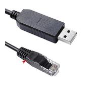 Hwmsza Cable de comunicación de consola de litio US2000C US3000C US5000 FT231XS Cable de depuración serie USB RS232 a RJ45(1.8M,Molded RJ45)