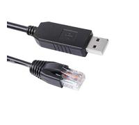 Hwmsza Cable de comunicación de Consola de Litio US2000C US3000C US5000 FT231XS Cable de depuración Serie USB RS232 a RJ45(2.98m,Crimped RJ45)