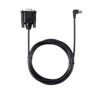 Hwmsza Cable de Datos de Descarga en Serie RS232 en Forma de L en ángulo Izquierdo y Derecho de 9 Pines D-Sub DB9 Hembra a Conector USB MI-N(1m,Mi~i Right Angled)