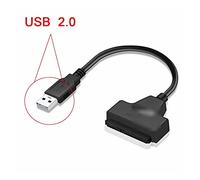 Hwmsza Cable Sata 3 a USB 3.0 Cables de computadora Conectores USB 2.0 Adaptador Sata Soporte de Cable Disco Duro Ssd HDD de 2.5 Pulgadas (Size : 22CM, Color : 2.0)