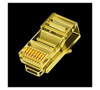 Hwmsza Conectores de Paso RJ45 Cat6, Colores Surtidos, Enchufe Modular EZ To Crimp Compatible con Cable de Red UTP de Tapa sólida o Trenzado (Size : 50pcs, Color : 34)